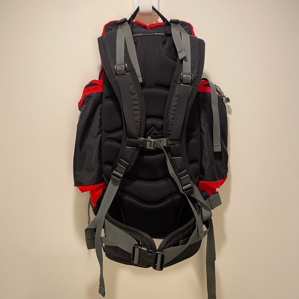 REI Alpine Plus 35 Backpack Red Black Hiking Daypack Rucksack Ripstop Nylon - Picture 10 of 14